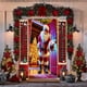 thumbnail image 1 of Decoraciones navideñas, adornos navideños, regalos de Navidad, marco de puerta navideño, decoración para fiestas, pegatinas para puertas, escena navideña, tela colgante, funda de poliéster para puerta, 1 of 6