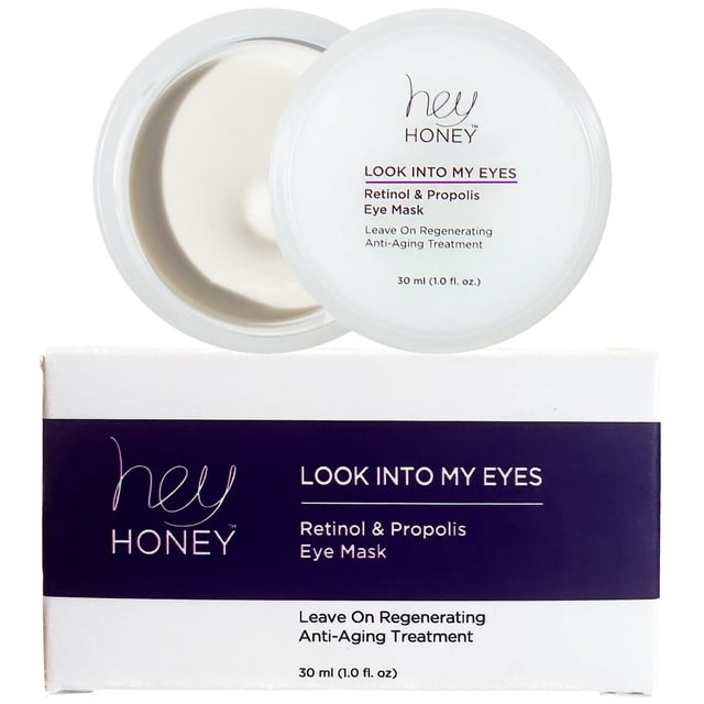 Hey Honey Look Into My Eyes - Mascarilla para ojos con péptido de retinol y propóleo para reducir las arrugas, hidratación suavizante de líneas finas, tratamiento reafirmante debajo de los ojos durant