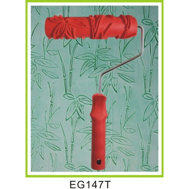 jifeng Various Embossed Pattern Painting Roller with Plastic Handle Brush Tool 7" - I, I