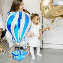 FONDOTIN MLINS 4 Pcs Aluminum Foil Balloons for Birthday Party Decorations Hot Air Balloon Theme Hanging Travel Themed Balloon