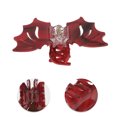 thumbnail image 3 of Unique Bargains 1pc Bat Style Hair Clips Hairdo Clip for Women Light Red, 3 of 4