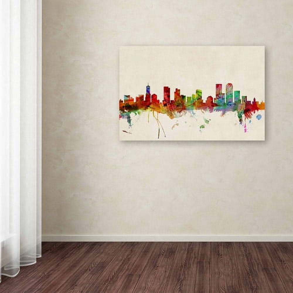 Trademark Fine Art "Denver, Colorado" Canvas Art by Michael Tompsett