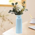 thumbnail image 6 of Modern Geometric Plastic Flower Vase | Small Floral Container for Home Decor | Living Room Centerpiece | White Gray Pink Blue Colors | 8-Inch Tall, 6 of 6