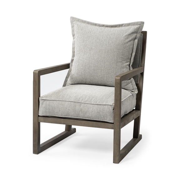 Mercana Sherlock I Frost Fabric Accent Chair in Gray