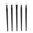 thumbnail image 1 of Lot de 5 pinceaux en silicone pour fard à paupières, sourcils, lèvres, eye-liner, manche portable, applicateur de maquillage réutilisable, 1 of 4