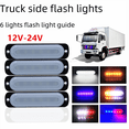 thumbnail image 3 of Adecuado para luces laterales de camión YH 6 luces de destello en la red luces de destello luces laterales ultradelgadas 12V-24v 18 modos, 3 of 4