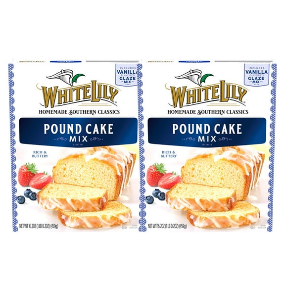 White Lily Pound Cake Mix, 16.22 oz - Palatize Pack of 2