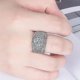 thumbnail image 3 of Anillo de diamantes de lujo para hombres - Anillo para hombres de los años 20 Joyería de anillo de tamaño libre para hombres, 3 of 5