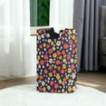 thumbnail image 6 of Yayeee Freestanding Laundry Hamper with Handle Collapsible Large Storage Basket for Clothes, Small Colorful Flower, 6 of 7