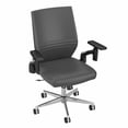 thumbnail image 3 of Laguna Mid Back Leather Office Chair in Dark Gray, 3 of 5