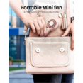 thumbnail image 4 of Mini Portable Fan, Powerful Handheld Fan, Lightweight Makeup USB Rechargeable Fan for Fashion Girls Women Travel Indoor Outdoor Pink, 4 of 5