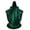 DkGreen-black, variant on Green Wizard Robe with Hood and Sleeves, Halloween Party Costume for Adults, Velvet Lined in GOLD Satin Cosplay, 64" Cloak