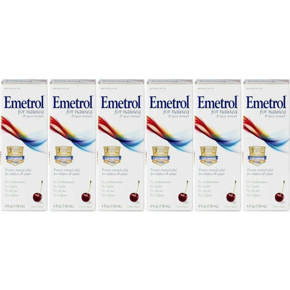 Emetrol For Nausea, Cherry Flavor Syrup - 4 Fl Oz, 6 Pack