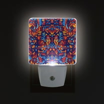 Yayeee LED Night Light for The Home Plug in With Light Sensors 2 Pack, Red Geometric Eagle