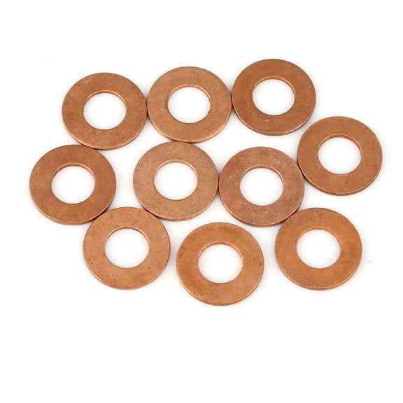 10pcs Copper Crush Washer Flat Sealing Gasket Ring Spacer for Car 10 x 21 x 1.5mm