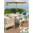 thumbnail image 5 of Outdoor Tablecloth with Umbrella Hole for Patio/Picnic/Party/Camping, Green Palm Trees Waterproof Table Cloth Rectangle Table Cover Washable, Summer Tropical Plants Banana Beige (60"x 84"), 5 of 9