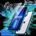 thumbnail image 5 of JETech 3 in 1 Case for iPhone 13 6.1-Inch, with 2-Pack Screen Protector and 2-Pack Camera Lens Protector, Full Coverage Tempered Glass Film, Shockproof Bumper Phone Cover (Navy), 5 of 7