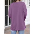 thumbnail image 4 of Womens Tops Long Sleeve V Neck Casual Tunic Tops Basic Shirts Loose Fit Blouse M, 4 of 7