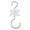 White, variant on 10 Pack Stainless Steel S-Shaped Snowflake Ornament Hooks Xmas Tree Wreath Winter Party Hanging Hardware