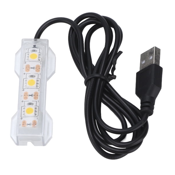 Luz LED colorida para pecera, luz de acuario, luz de acuario con carga USB para plantas, luz USB de acuario de alta capacidad Jadeshay A