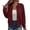 Wine(LaidesJacket ), variant on LUVDA Jackets for Women Waffle Knit Full Zip Long Sleeve Casual Lightweight Coats with Ribbed Trim for Fall Winter Outerwear