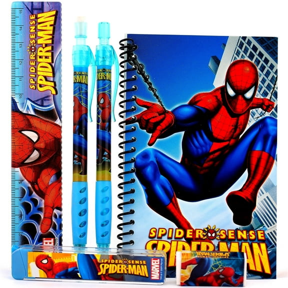 Spiderman Blue Stationery Set