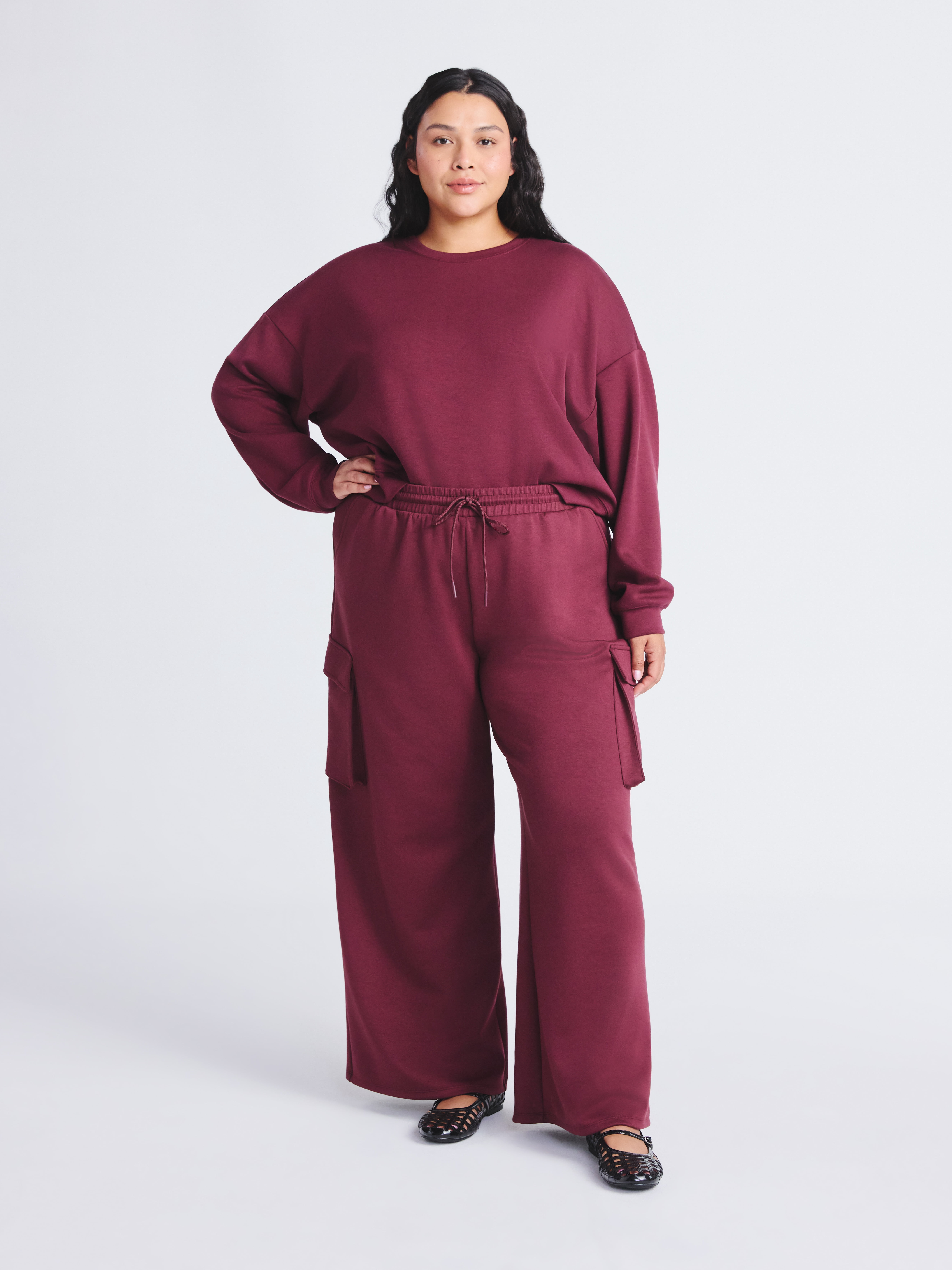 Scoop Women's and Women's Plus New Scubaknit Cargo Pants, Sizes XS-4X