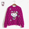 thumbnail image 3 of Sudadera con capucha de gran tamaño de estilo coreano para mujer, sudaderas con capucha Kawaii Harajuku con estampado de Anime HELLO KITTY y bolsillo, chaquetas con capucha, abrigo, Moletom, 3 of 5