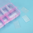 thumbnail image 3 of 1 Pcs 6.9x4x1 Inch Nail Charm Organizer 15 Grids Craft Box Pink, 3 of 6