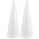 thumbnail image 1 of 2 conos de espuma para árbol de Navidad, accesorios para manualidades infantiles, conos de espuma en forma de cono, hechos a mano, color blanco sólido (38 x 13,5 cm), 1 of 5