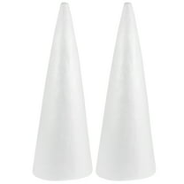 OUNONA White Foam Cones for Decoration DIY Crafts Easy to Use and Safe