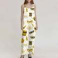 thumbnail image 4 of Fgvctg Womens Mardi Gras Jumpsuits Wide Leg Pant Parade Mask Graphic Overalls Sleeveless Rompers Carnival Party Spaghetti Straps Jumpsuits Loose Bib Overalls With Pockets Earthy Yellow L, 4 of 4