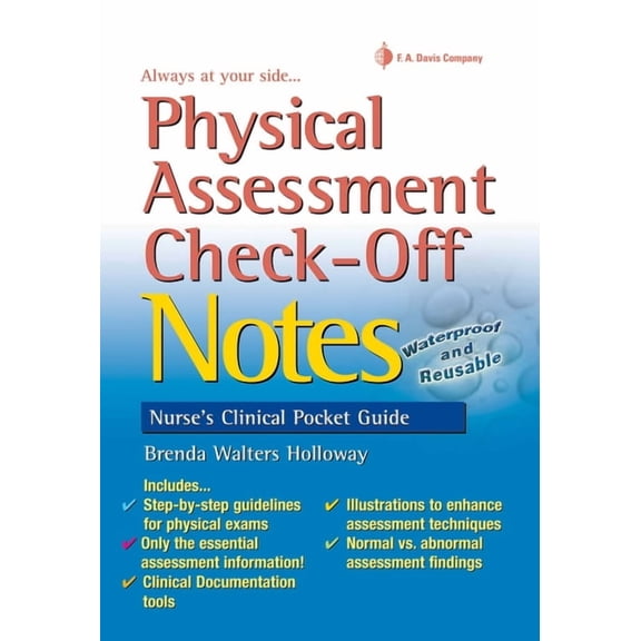 Nurse's Clinical Pocket Guides Physical Assessment Check-Off Notes, (Spiral-Bound)