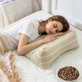thumbnail image 6 of Uxgjfwu Striped Buckwheat Pillow, Natural Filled Neck Support Pillow with Cotton Cover, Ergonomic Bed Pillow, for Side Back Sleepers Home Bedroom Sleeping Comfort, 6 of 6