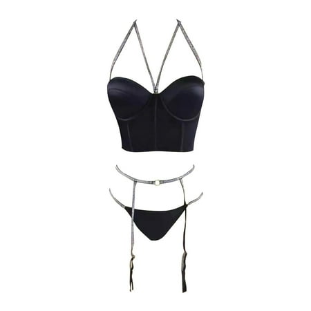 

Quealent Plus Size Lingerie For Women Lingerie for Women Lace Babydoll Sleepwear Boudoir Outfits Plus Size Langeray Black S