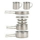 thumbnail image 1 of Camping Cookware Set 8 Pieces Stainless Steel Cooking Pot Camping Cookware Kit Backpack Cooking Set, 1 of 5