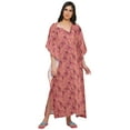 thumbnail image 4 of Moomaya Womens Printed Long Maxi Maternity Kaftan Button Down Cotton Dress, 4 of 5