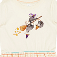 thumbnail image 4 of Inktastic Halloween Opossums on Broom Girls Toddler Dress, 4 of 5