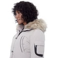 thumbnail image 6 of Women’s Navy Vegan Down Long Parka Jacket - Water Repellent, Windproof, Warm Insulated Winter Coat with Faux Fur Hood, 6 of 10