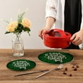 thumbnail image 7 of Saint Patrick Clover Green Shamrock Table Trivets for Hot Dishes Round Trivet Mat 2PCS Kitchen Potholders Heat Resistant Pot Holder for Bowl Teapot Home Decor Gifts, 7 of 7
