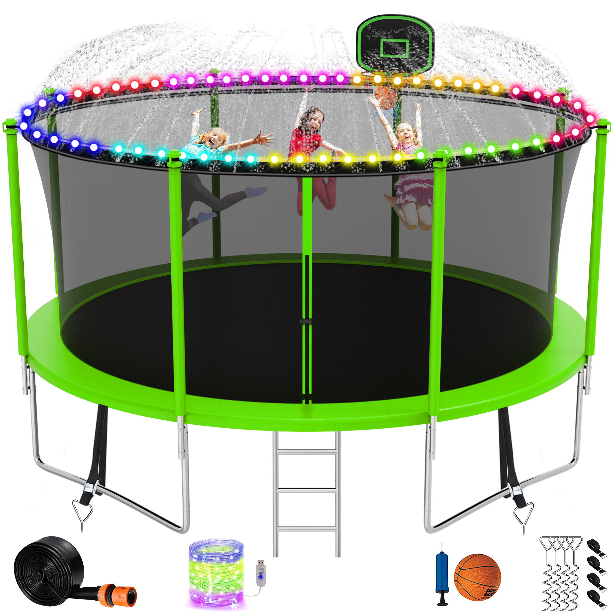 Kacho Trampoline, 12FT Trampoline for 45 Kids and Adults【with