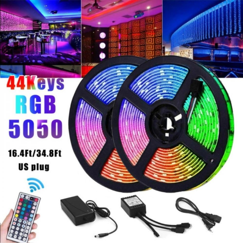 5M RGB Strip Lights SMD Flexible Waterproof 300 LED Lamp DC 12V Home Decoration 