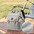thumbnail image 3 of Eurhowing Baby Diaper Bag Backpack for Mom & Dad, Large Capacity Baby Bag with Stroller Straps & Insulated Pocket, Waterproof Diaper Backpack for Travel, Silver Gray, 3 of 7