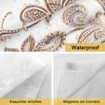 thumbnail image 4 of No Hook Shower Curtains with Snap-in Liner Set, Floral Boho Waterproof Hotel Style Bathroom Shower Curtain, Vintage Country Brown Pesley Flowers Breathable Mesh Top Window Bath Curtains 48''x72'', 4 of 9