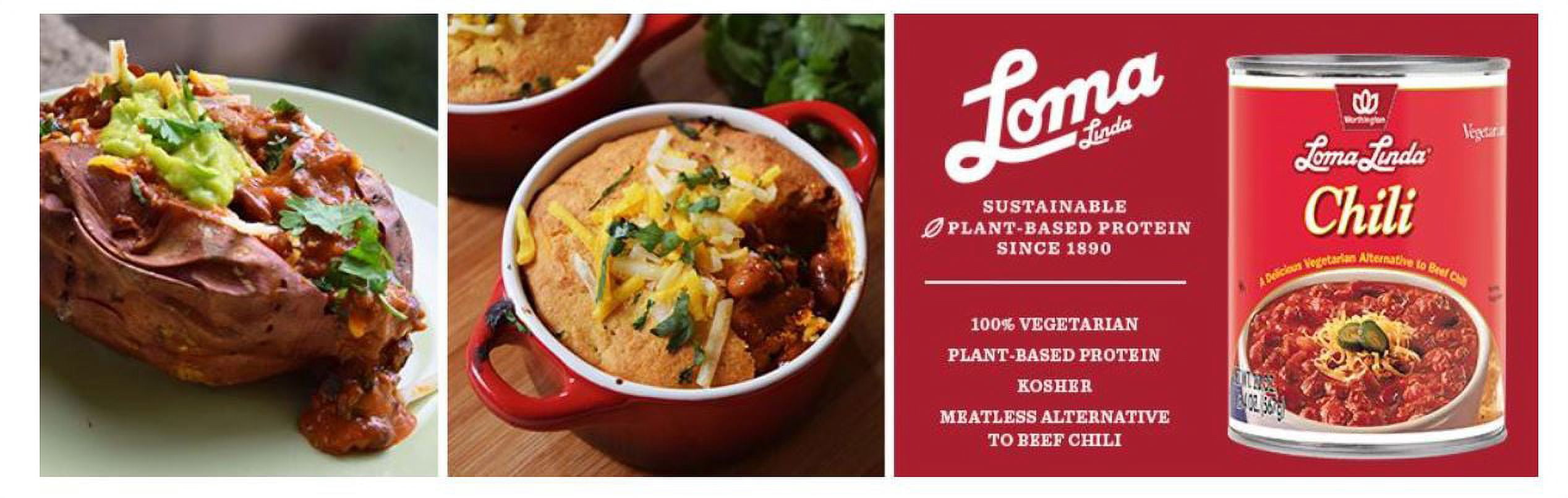 Loma Linda Plant-Based Chili in 15 oz Can