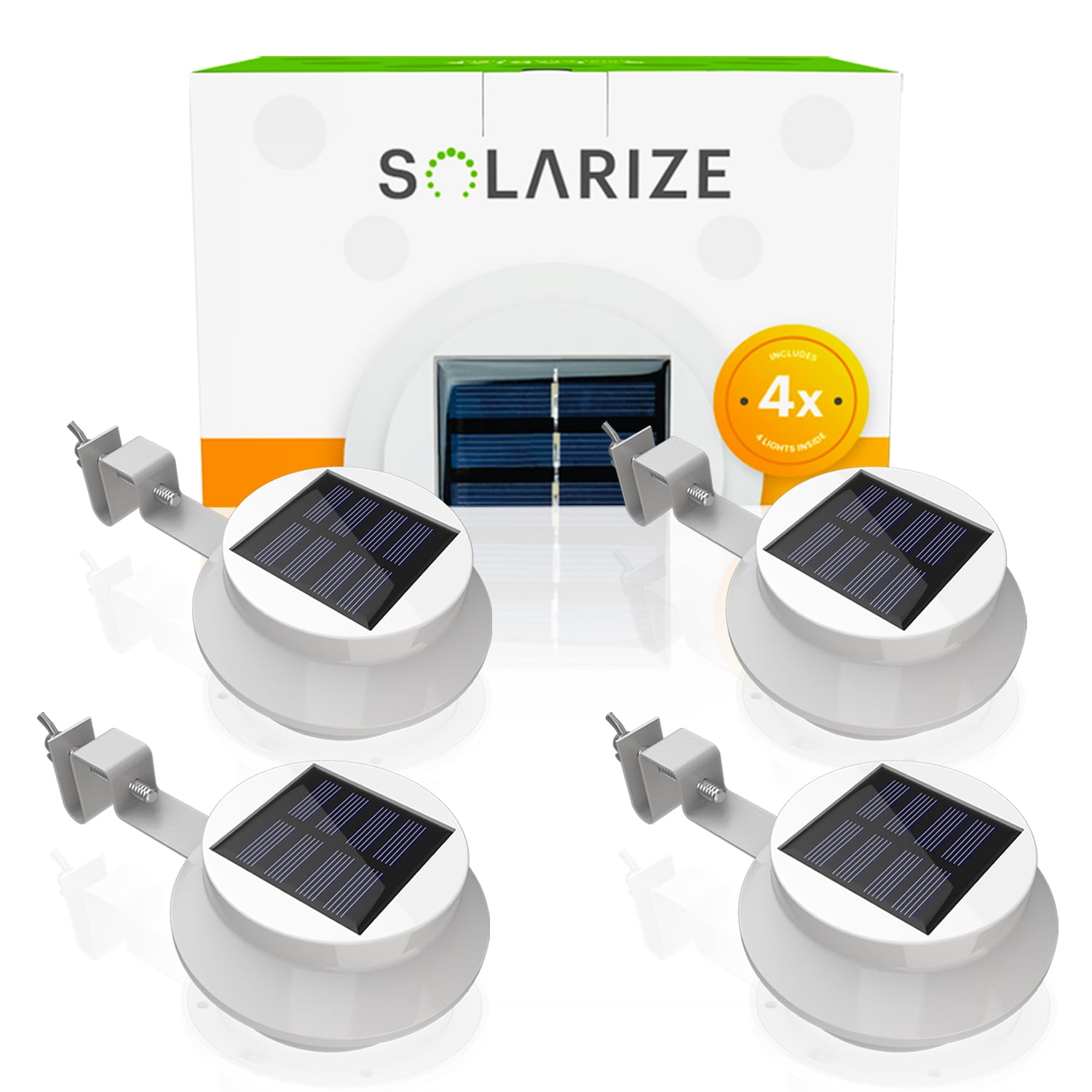 Brightology Solarize Solar Gutter Lights (4 Lights), Outdoor Lights for