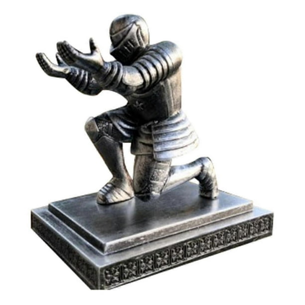 Executive Knight Pen Holder Personalized Desk Accessories Home Office Cool Pen Holder Armor Hero Pen Holder(Iron Color)