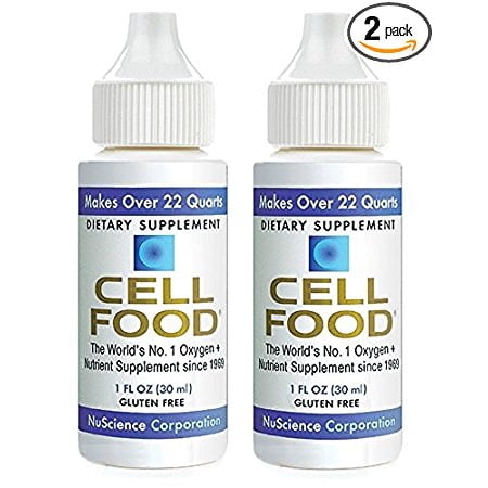 Cellfood Liquid Concentrate, 1 oz. Bottle (Pack of 2) - Original Oxygenating Formula Containing Seaweed Sourced Minerals, Enzymes, Amino Acids, Electrolytes, Superior Absorption- Gluten Free, GMO