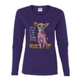 thumbnail image 3 of Dean Russo In My Mind Dog Lover Womens Graphic Long Sleeve T-Shirt, Purple, Large, 3 of 6