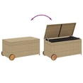thumbnail image 5 of vidaXL Boîte de Rangement de Jardin avec Roues Mélange Beige 190L Rotin Poly, 5 of 5